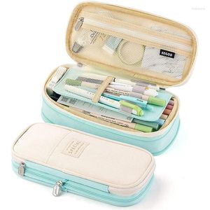 Trousse à crayons de grande capacité pour écoliers et enfants, étui Kawaii pour fournitures de stylos, sac de rangement, boîte à pochette