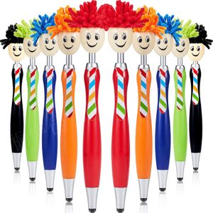 Schoolbenodigdheden Koreaanse Kawai Stationery Mop Head Doll Pen Screening Pen 3 In 1 Topper Duster Stylus Pennen voor kinderen en volwassenen