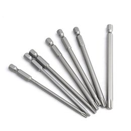 Schroevendraaier 10 stcs 1/4 hex schacht magnetische ster torx schroevendraaier bit 100 mm lengte T6 T7 T8 T8 T10 T15 T20 T25 T27 T27 T30 T40 TOOL