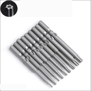 Schroevendraaier 10 pièces 60mm longueur 800 électrique 4mm tige ronde étoile magnétique tournevis Torx outil avec trou T4 T5 T6 T7 T8 T9 T10 T15 T20