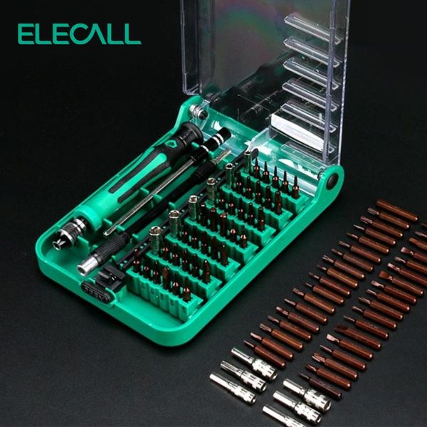 Schroevendraaier ELECALL 45 en 1 Juego de destornilladores universales Multiherramienta Phillips Hex Torx Kit de destornilladores Herramientas de reparación para Iphone Laptop Tablet