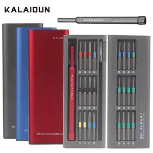 Schroevendraaier KALAIDUN 25/26/63 en 1 jeu de tournevis de précision jeu d'embouts de tournevis hexagonaux Torx magnétiques pour outil à main de réparation de montre de téléphone portable