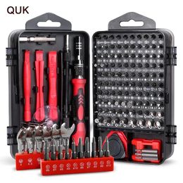 Schroevendraaier QUK 138 en 1 Juego de destornilladores de precisión Destornillador magnético Llave Torx Bits Destornilladores eléctricos Kit de herramientas manuales de reparación de tuercas