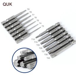 Schroevendraaier QUK magnetische schroevendraaierbit T3T40 boorset Precisie 6,35 mm gewricht SingleEnded elektrische pneumatische driver boren reparatie tool