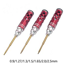 Schroevendraaier RJX HSS Titanium Mini 0.9/1.27/1.3/1.5/1.65/2.0/2,5 mm Hex schroevendraaier Bit Reparatie Tool voor RC -modellen Auto -bootvliegtuig