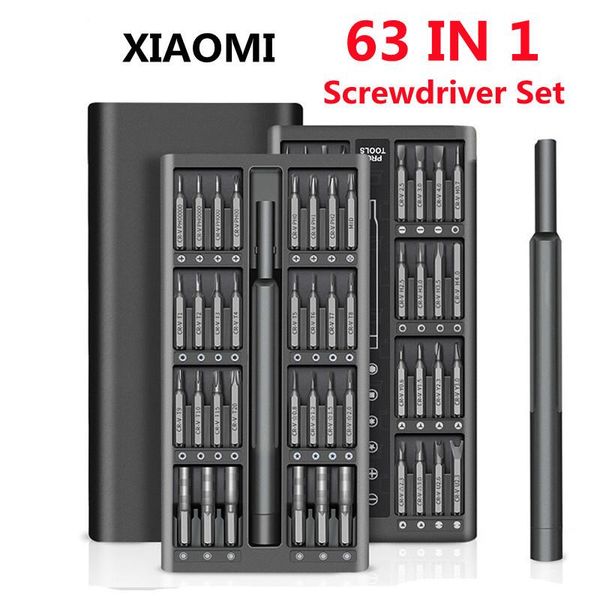Schroevendraaier Xiaomi 63 en 1 Juego de destornillador Kit de destornillador magnético Bits Precision Mobile iPhone Computer Tri Wing Torx Torx Kit