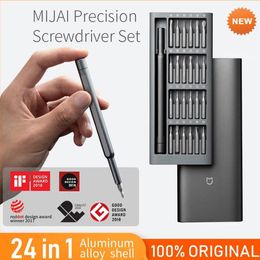 Schroevendraaier Xiaomi Kit de tournevis à usage quotidien Mi Miijia outils de réparation précision magnétique 24 Bits boîte en aluminium bricolage ensemble de tournevis