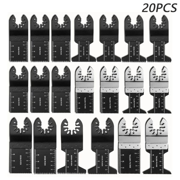 Schroevendraaiers 10/20 pièces bois métal plastique oscillant multi-outil lames de scie à dégagement rapide adaptés pour Fein Multimaster Bosch Dremel