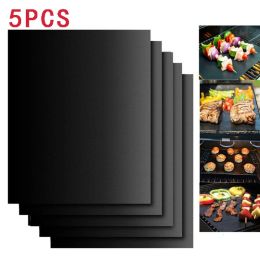 Schroevendraaiers 3/5 pièces Tapis de Barbecue Antiadhésif Doublures Réutilisables Four Grill Feuille Barbecue Tapis de Revêtement Outils de Barbecue Accessoires D'été