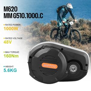 Schroevendraaiers Bafang G510 52v 48v 1000w Mid Drive Ebike Can Motor M620 Kit de conversion de vélo électrique pour vélo de montagne cargo Affichage Dpc18