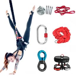 SCHROevendraaiers Bangee Dance Resistance Bands Fiess Aerial Yoga Corde Pilates Solastic Sling