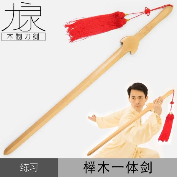 Schroevendraaiers épées en bois de fer Fescing Pratique de bois Cos Cos Anime Film et Téion Performance Accessoires Martial Arts non coupés Taichi Swords