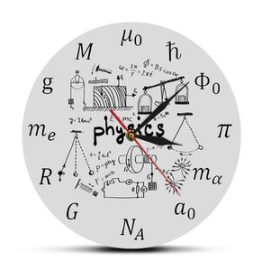 Wetenschap Art Physics Elements and Symbols Wall Clock Math Vergelijkingen Wall Decor Silent Clock Laboratory Sign SPRYIST Geschenkt109306666