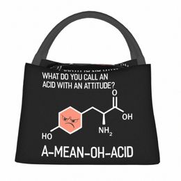 Ciencia Química Patrón Bolsa de almuerzo Biología Divertida lonchera para viajes unisex Bolsa refrigeradora portátil Imprimir Tote Bolsas de alimentos 74mT #