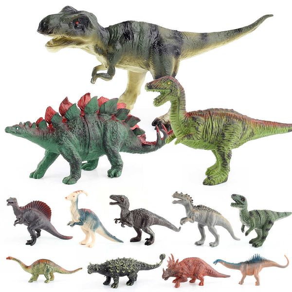 Science Discovery 13 estilos 15 cm Modelos de dinosaurios pequeños juguetes Jurásico Tyrannosaurus Indominus Rex Triceratops Brontosaurus niños Regalo Regalos para niños Y2303