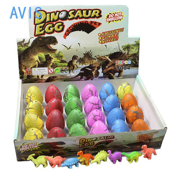 Science Discovery 24 Unids Huevos de Dinosaurio Eclosionando Huevo de Dino 4.5 * 5.5 cm Crecen en Grieta de Agua con Colores Surtidos Cumpleaños Vacaciones Navidad Juguetes Regalos Y2303