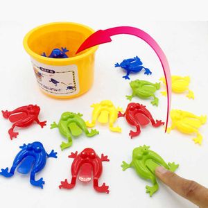 Science Discovery 5/10/20 PCS Jumping Frog Bounce Fidget Toys Antistress Relief Family Game Kids Birthday Party Toys For Children Boy Gifts Y2303