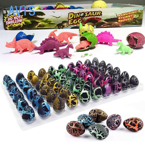 Science Discovery 60 Unids Huevos de Dinosaurio Eclosión de Pascua Huevo de Dino en Agua Cesta de Pascua Relleno Regalo para Niños Favores de Fiesta de Cumpleaños de Pascua 2 * 3 cm Y2303