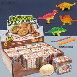 Kits de excavación de huevos de dinosaurio de descubrimiento científico, juguetes sensoriales Montessori educativos de minería científica, excavación de arqueología para niños