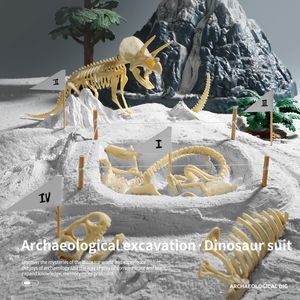 Wetenschap Discovery Dinosaur Excavation Kits Archaeological Dig Toy Jurassic World Dinosaur Skeleton Model Science Educatief speelgoed voor jongens 230227