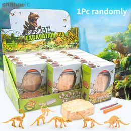Kits de excavación de fósiles de dinosaurio de descubrimiento de ciencia, juguetes sensoriales Montessori educativos de minería científica, excavación de arqueología para niños