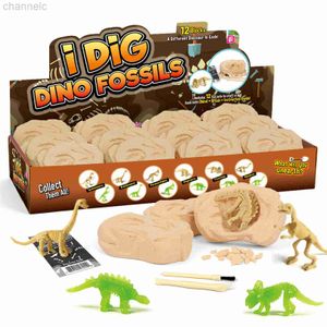 Science Discovery Dinosaur Toys Dino Egg Dig Kit Lumineuze gevulde archeologie voor kinderen Gift Learning speelgoed