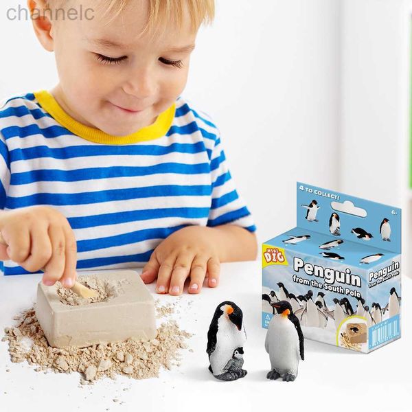 Découverte scientifique pingouin modèle jouets scientifique exploitation minière jouet éducatif archéologie creuser pour enfants enfants cadeau jouets
