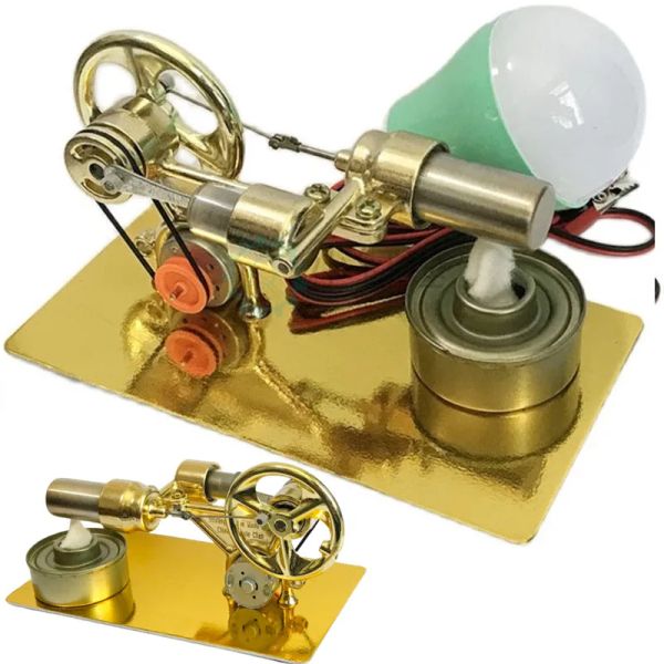 Expérience scientifique Hot Air Stirling moteur moteur modèle Stream Power Physics Experiment Experiment Model Educational Science Toy Gift