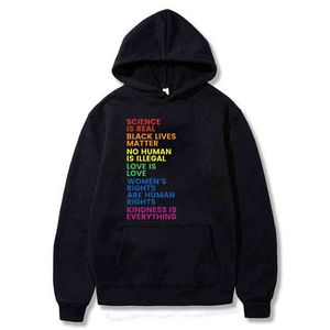 Wetenschap is echt Black Lives Matter BLM Tees LGBT Pride June Hoodies Hooded Sweatshirts Gezellige tops Pullovers H1227