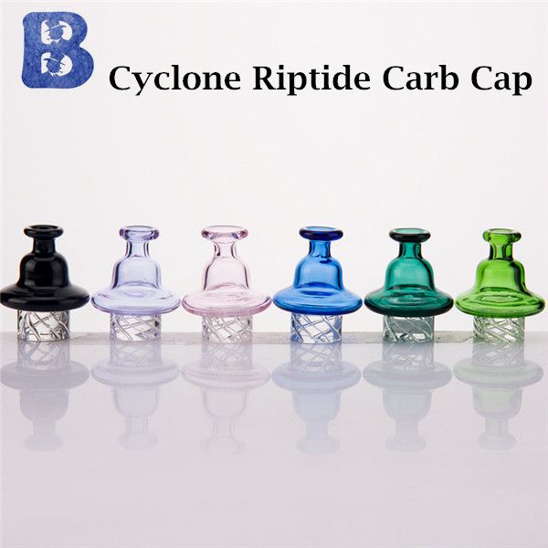 Tapa de carburador direccional de turbina de humo Riptide científica para brazalete de cuarzo Beracky Cyclone Glass Spinning OD 32 mm.