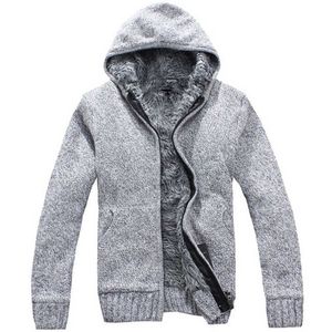 Scienwear 2020 Herfst Winter Mans Cardigan Rits Open Hood Sweater Heren Gebreide Zware EXTRA GROMENDE WOLEN LANGE MOUWEN Y0907