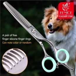 Tijeras Fenice Professional Japón 440C 6.5 pulgadas Pet Pet Grooming Deleding Scissors Tarea de la cuchilla dentada Tasa de adelgazamiento de aproximadamente 35%