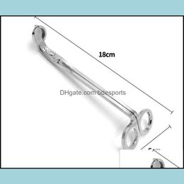 Tijeras Herramientas de mano Hogar Jardín 18 cm Vela de acero inoxidable Mecha Recortadora Lámpara de aceite Recorte Tijera Cortador de té Snuffer Herramienta Gancho Clipper Drop De