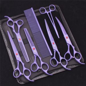 Schaar 70 Pet Grooming Set Japans staal Recht Gebogen Hond Kat Knippen Dunner wordend haar Kam Hemostatische pincet Z3103 231102