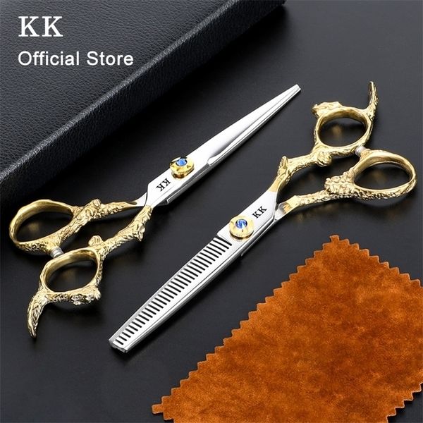 Ciseaux Cisailles KK Japon Original Professionnel Coupe De Cheveux Amincissement Barber Set Salon Dressing Outils 220921