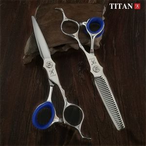 Ciseaux Ciseaux Titan ciseaux de coiffure professionnels coiffeurs 60 pouces coupe outil de barbier amincissant 220921