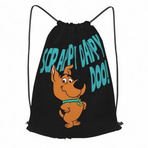 Sco0by Doo Scrappy Doo DrawString Backpack Leuke opvouwbare sporttas Outdoor Running Sports Bag L9km#