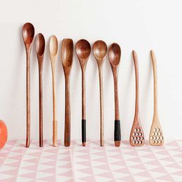 Scoop Eco Friendly Natural Wooden cuillères café Stirage Thé Soup Sugure Sugère Honey Dessert apéritif Assaisonnement Bistro Small Spoon