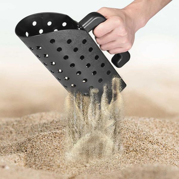 Scoop Sobglass Sand Backet Filtre Sieve Metal Children's Beach Tools
