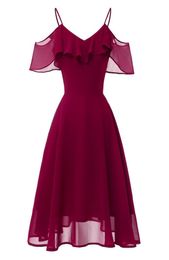 Col rond dentelle Satin haut bas robe de Cocktail Occasion spéciale 2019 élégant bal bleu marine rose rouge robe de soirée93059502293339