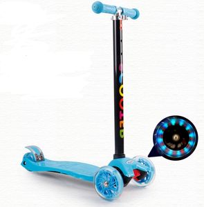 Scooter Flash Wheel para niños de 3 a 12 años, juguetes deportivos para el aire libre, ruedas de triciclo, bicicleta para niños, patinetes planeadores de empuje, altura ajustable, regalo de cumpleaños