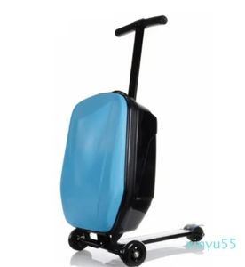 Bagages de scooter, valise à roulettes, sac de chariot paresseux avec roues