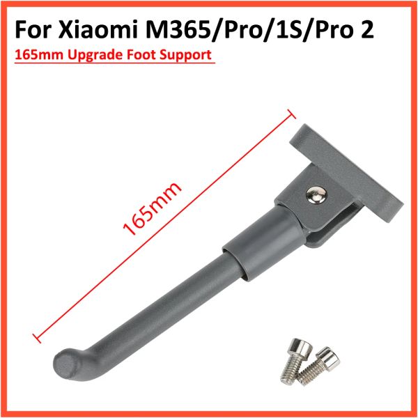 Scooters 165 mm 143 mm gris Parking Kickstand pour Xiaomi M365 1S Pro 2 Pro Electric Scooter Foot Foot Support Modification Pièces