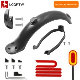 Scooters Durable Scooter Mudguard para Xiaomi Mijia M365 M187 1S Pro Electric Scooter Scooter Splash Fender con luz trasera trasera con la luz trasera