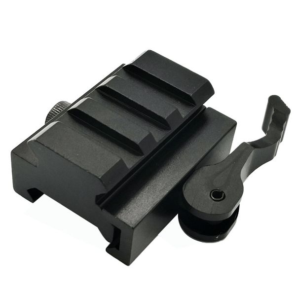 Scope Mounts Adaptador de montaje de palanca QD de 5 ranuras y 3 ranuras y elevador de perfil medio negro