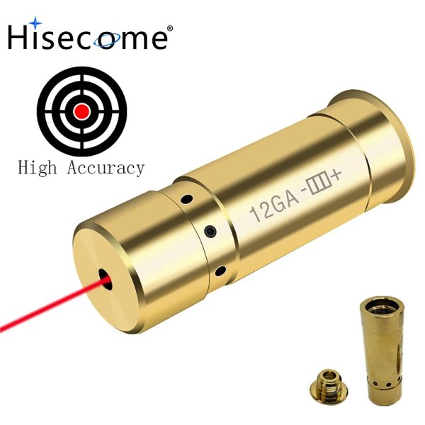 Scopes 12ga Calibre Rouge Dot Calibrateur Laser Calibrateur Brass Bore Bore Laser Sight for Shotgun Shooting Biliant Accessoires de chasse tactique