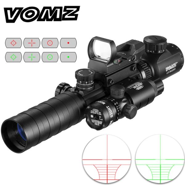 Scopes 39x32egc Tactique optique vert rouge éclairage illuminé Riflescope Holographic Réflexe 4 Réticule DOT COMBO CHARME SOPE