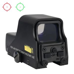 Scopes 551 Red Green Dot Holographic Sight Scope Tactical Hunting Optical Collimator Sight Riflescope met 20 mm Mount Gun -accessoires