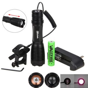 Scopes 5W 940 Nm IR LED LICHT ZOOM LNFRADE SRADING Zaklamp Hunting Torch voor nachtzichtapparaat + staal 20 mm Rail Scope Mount