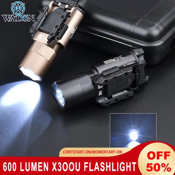 Scopes 600 Lumens x300U x300 Tactical Flash Light Arme Light pistolet pistolet blanc LED HUNTING 1911 Scout Light for Picatinny